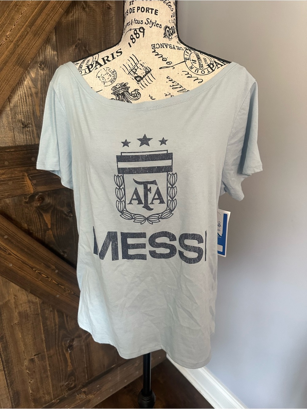 FA Light Blue Messi Graphic Short Sleeve Tee